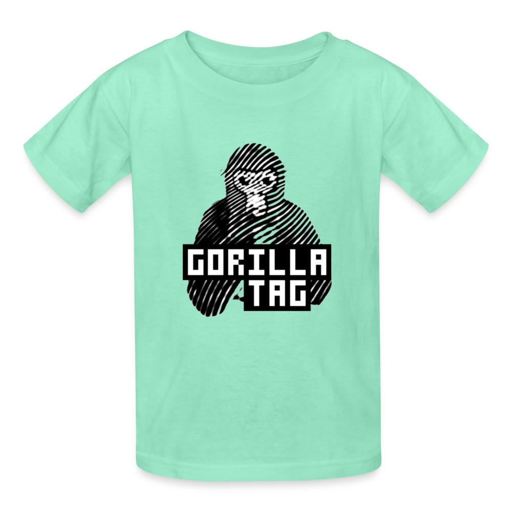 Thumb Print Gorilla - deep mint