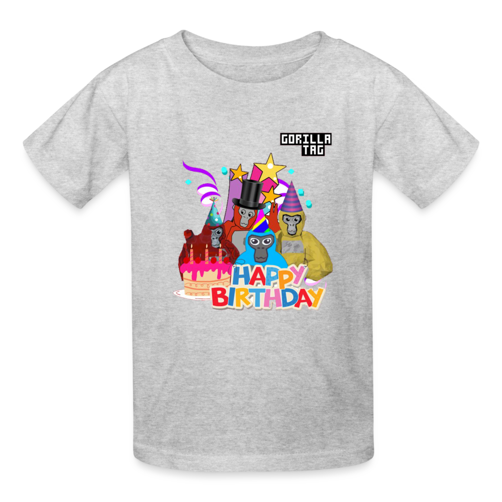 Happy Birthday Gorilla - heather gray