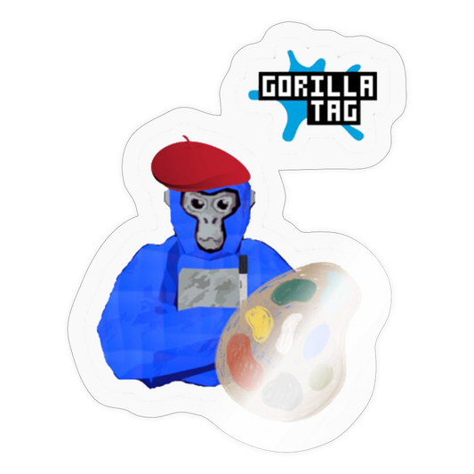 The Artist Gorilla Sticker - transparent glossy